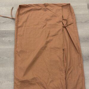 Alaia Paris Brown Cotton Garment Cover Dust Bag Adjustable Tie